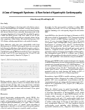 Cover page: A Case of Yamaguchi Syndrome – A Rare Variant of Hypertrophic Cardiomyopathy