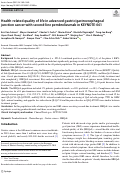 Cover page: Health-related quality of life in advanced gastric/gastroesophageal junction cancer with second-line pembrolizumab in KEYNOTE-061