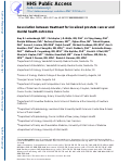 Cover page: Association between Treatment for Localized Prostate Cancer and Mental Health Outcomes.