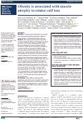 Cover page: Obesity is associated with muscle atrophy in rotator cuff tear.