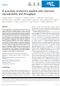 Cover page: A proximity proteomics pipeline with improved reproducibility and throughput.