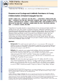 Cover page: Pneumococcal Carriage and Antibiotic Resistance in Young Children Before 13-valent Conjugate Vaccine