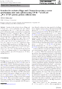 Cover page: Searches for exclusive Higgs and Z boson decays into a vector quarkonium state and a photon using 139 fb-1 of ATLAS s=13 TeV proton–proton collision data