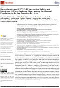 Cover page: Race-ethnicity and COVID-19 Vaccination Beliefs and Intentions: A Cross-Sectional Study among the General Population in the San Francisco Bay Area.