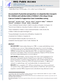 Cover page: Assessment of provider perspectives on otoprotection research for children and adolescents: A Children's Oncology Group Cancer Control and Supportive Care Committee survey