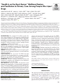 Cover page: “Health Is on the Back Burner:” Multilevel Barriers and Facilitators to Primary Care Among People Who Inject Drugs