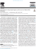 Cover page: Opportunities for Improving Programs and Services for Children With Disabilities