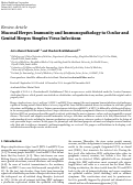 Cover page: Mucosal Herpes Immunity and Immunopathology to Ocular and Genital Herpes Simplex Virus Infections