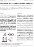 Cover page: Regulation of RNA editing by intracellular acidification