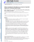 Cover page: Effects of Prophylactic Indomethacin on Vasopressor-Dependent Hypotension in Extremely Preterm Infants