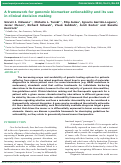 Cover page: A framework for genomic biomarker actionability and its use in clinical decision making