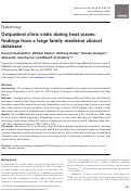 Cover page: Outpatient clinic visits during heat waves: findings from a large family medicine clinical database