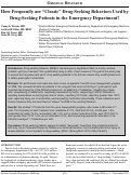 Cover page: How Frequently are “Classic” Drug-Seeking Behaviors Used by Drug-Seeking Patients in the Emergency Department?