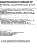 Cover page: Use of Electronic Health Records to Support a Public Health Response to the COVID-19 Pandemic in the United States: A Perspective from Fifteen Academic Medical Centers