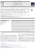 Cover page: Preliminary prediction of individual response to electroconvulsive therapy using whole-brain functional magnetic resonance imaging data