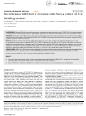 Cover page: No infectious SARS-CoV-2 in breast milk from a cohort of 110 lactating women