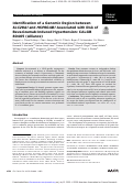 Cover page: Identification of a Genomic Region between SLC29A1 and HSP90AB1 Associated with Risk of Bevacizumab-Induced Hypertension: CALGB 80405 (Alliance)