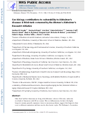 Cover page: Sex biology contributions to vulnerability to Alzheimer's disease: A think tank convened by the Women's Alzheimer's Research Initiative