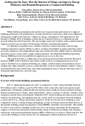 Cover page: Getting into the zone: how the internet of things can improve energy efficiency and demand response in a commercial building