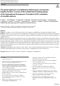 Cover page: The global approach to rehabilitation following an osteoporotic fragility fracture: A review of the rehabilitation working group of the International Osteoporosis Foundation (IOF) committee of scientific advisors