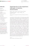 Cover page: Superlubricity of pH-responsive hydrogels in extreme environments