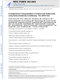 Cover page: Unrelated Donor Transplantation in Children with Thalassemia using Reduced-Intensity Conditioning: The URTH Trial