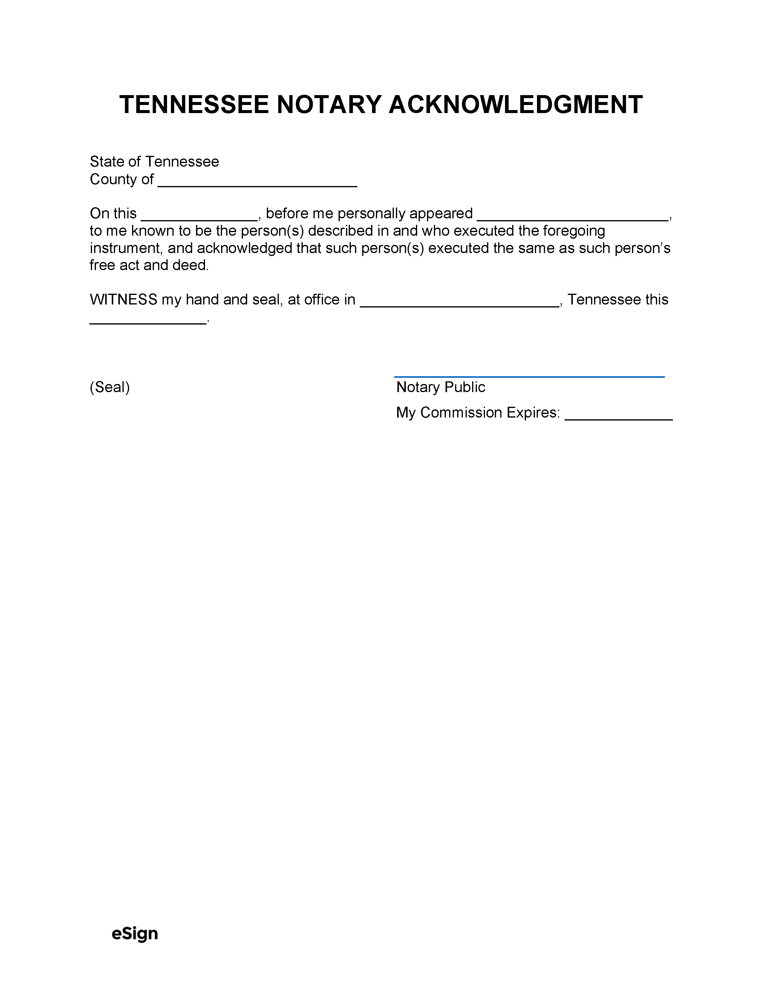 Notary Seal Template