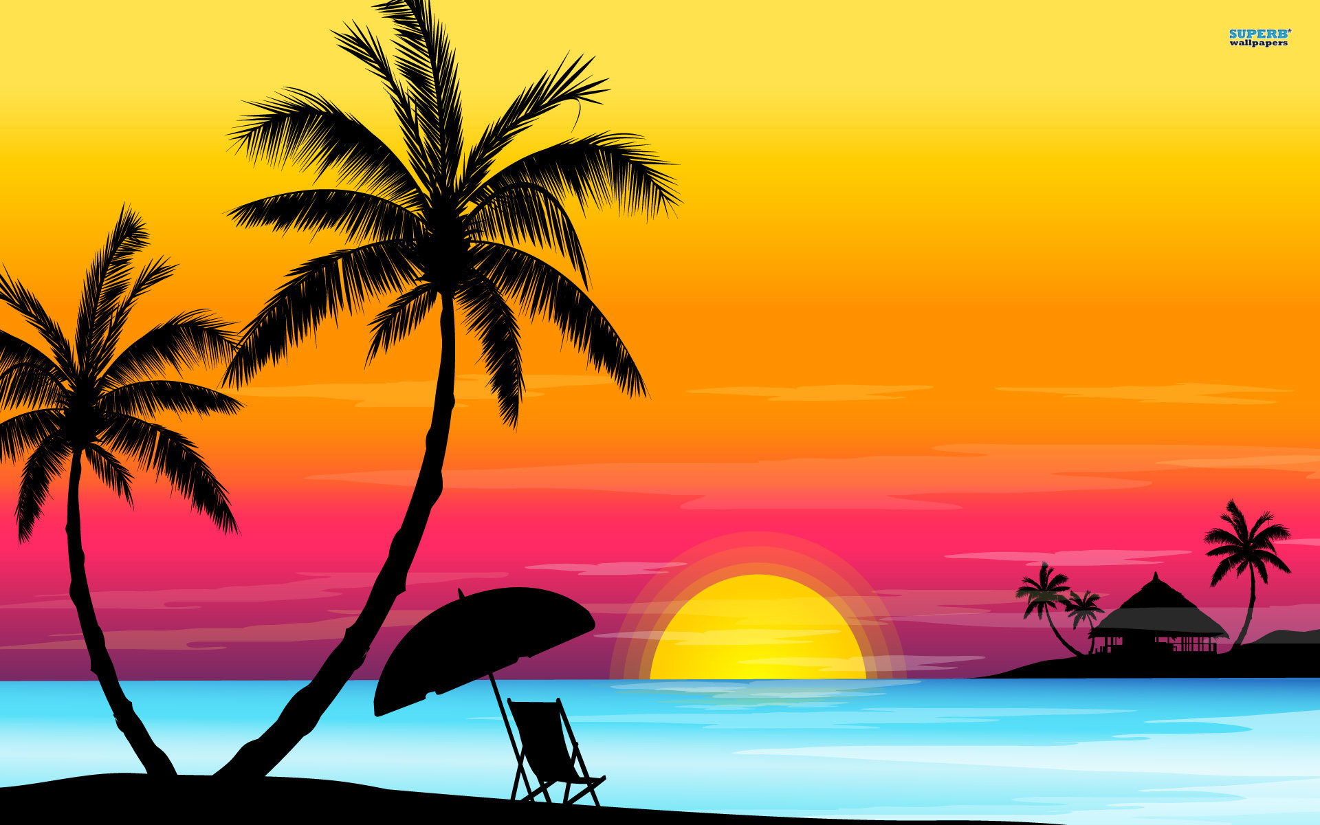 Beach Sunset Wallpaper