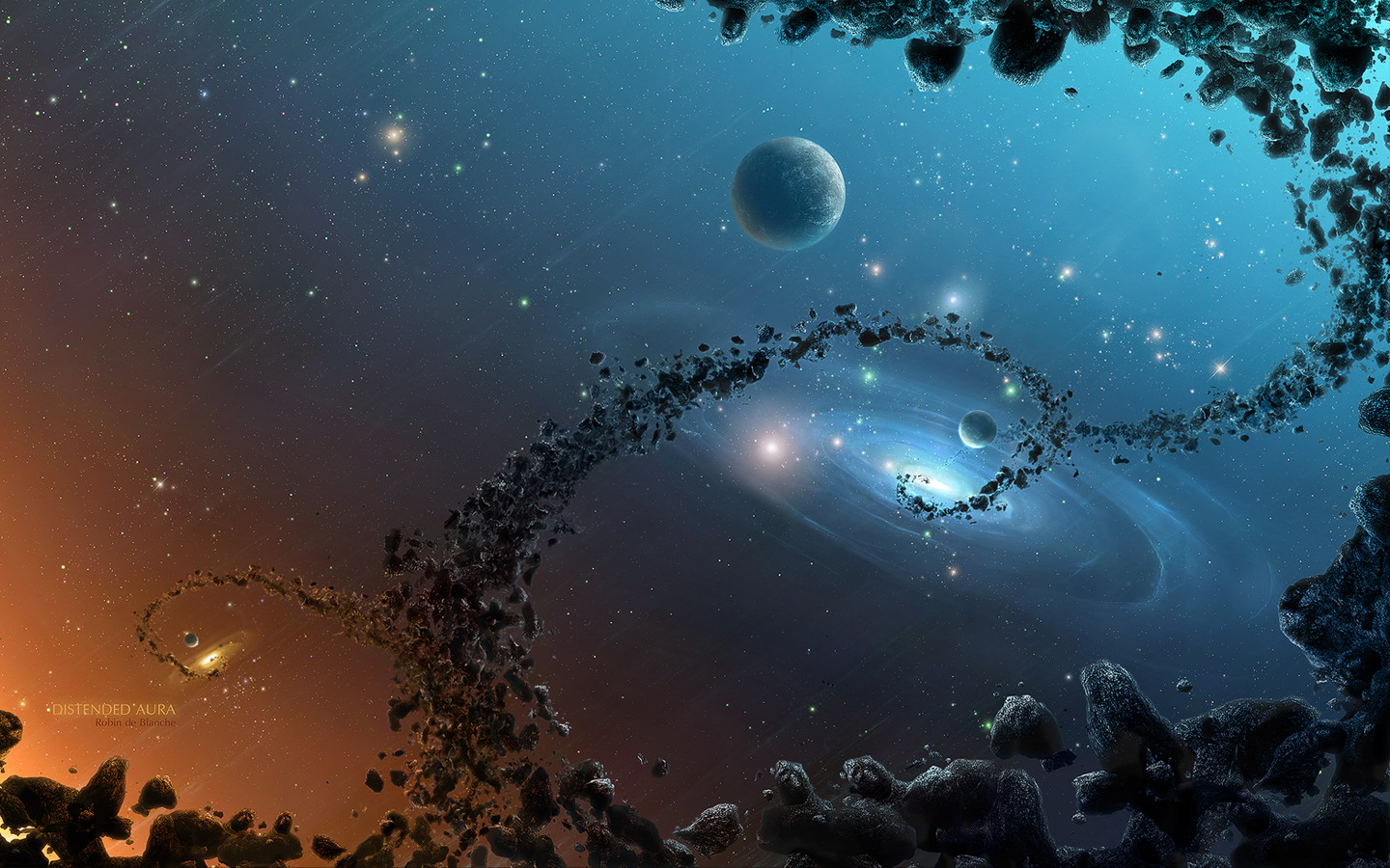 HD Wallpapers Cool 3d Planets at Night