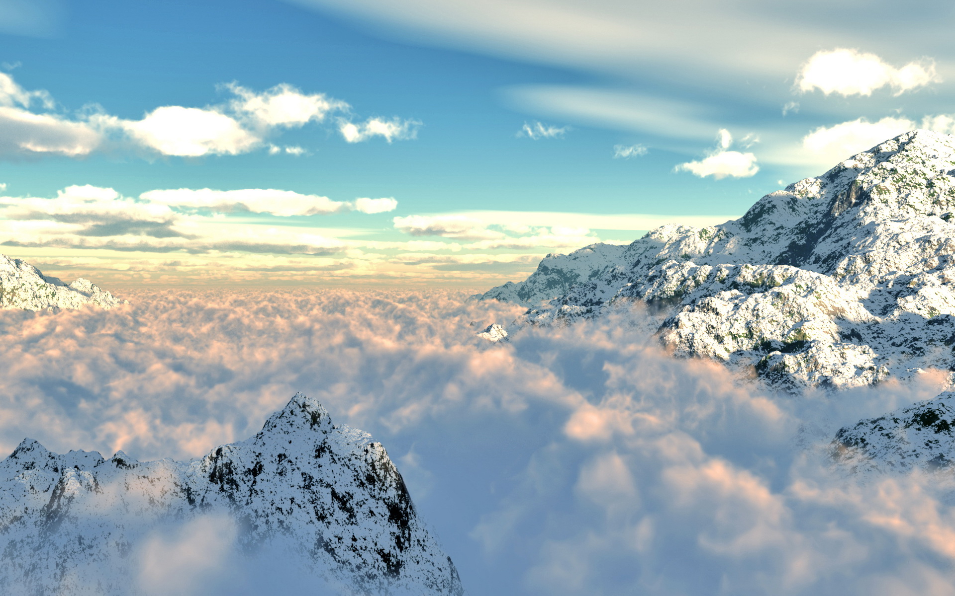 Free Above the Clouds Wallpaper