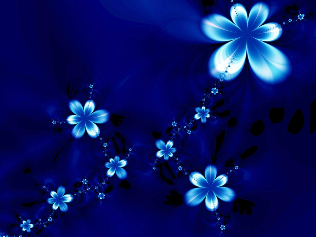 Free Blue Flowers Wallpaper