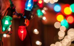 Colorful Garland Lights Wallpaper