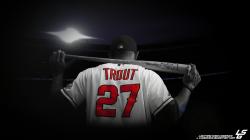 Mike Trout Desktop Wallpaper by L-S-Graphics