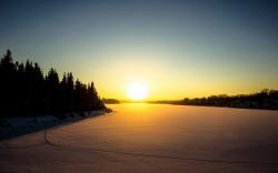 Winter Landscape Sunset