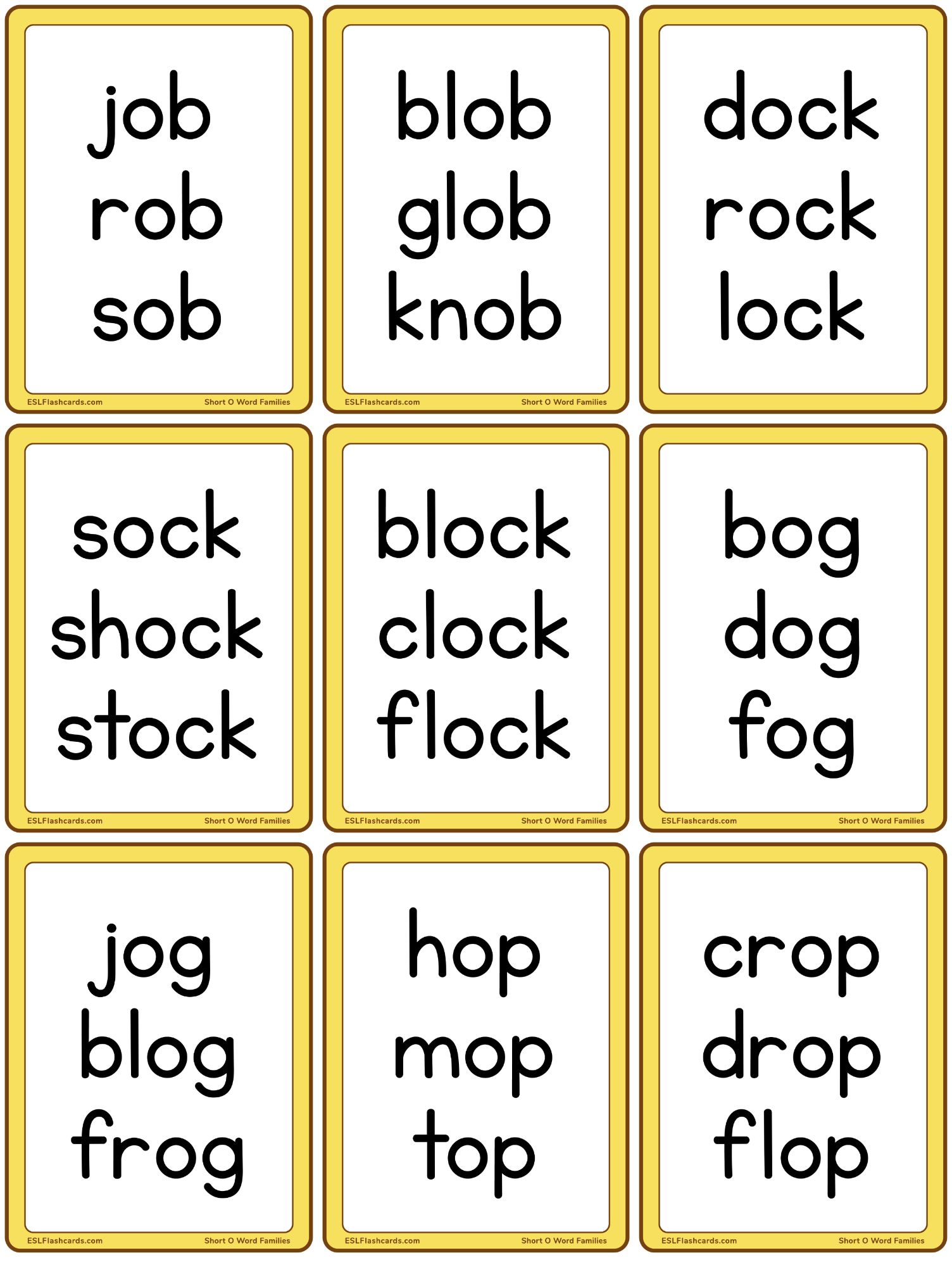 Short Vowel Flashcards And Activities Cvc Words Word Families | My XXX ...