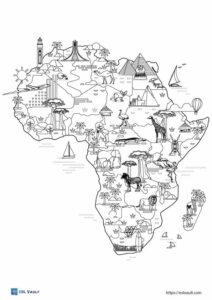 14 Free Africa map coloring pages (PDF) - ESL Vault