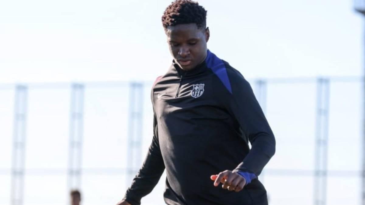 Ibrahim Diarra, en una imagen entrenando con el filial del Barça