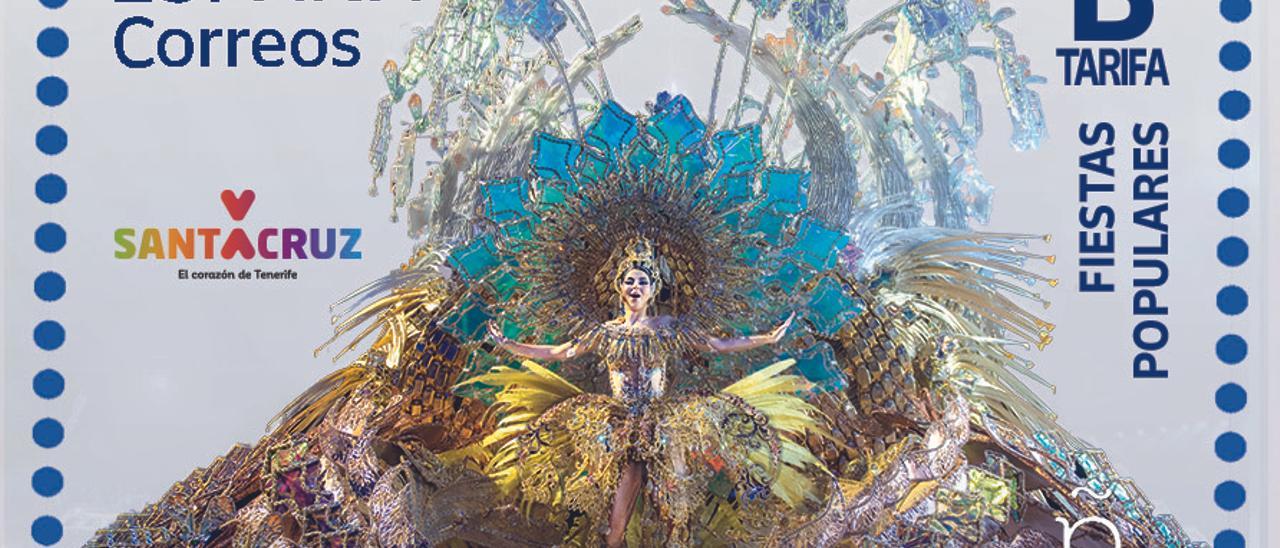 La reina Corina, del Carnaval 2024, dará la vuelta al mundo en un sello de Correos