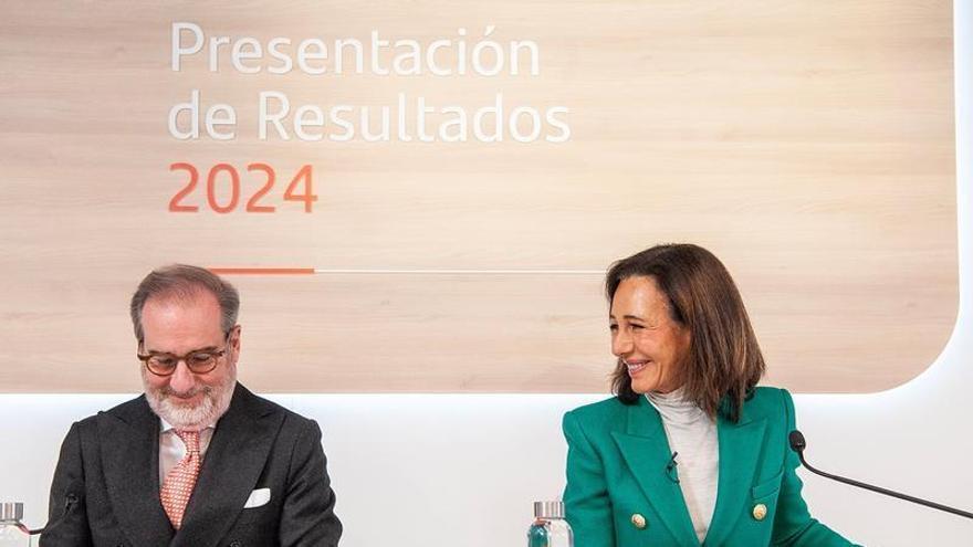 Ana Botín comparece en la presentación de resultados de Banco Santander en 2024