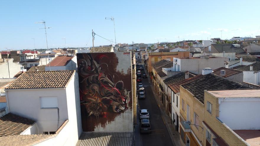 Un mural de Cheste, candidato al mejor del mundo de 2024 en el concurso Street Art Cities