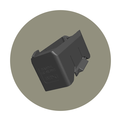 Detail of BRX1 Adapter for Magpul LR/SR magazine