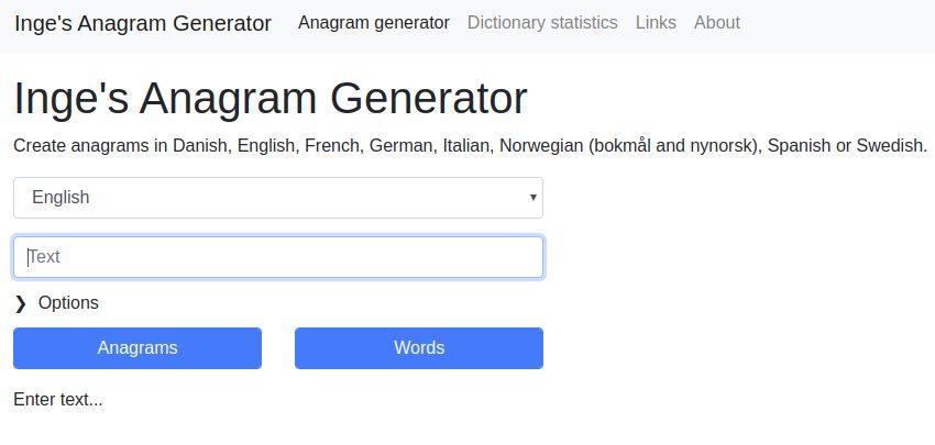 Inge's Anagram Generator