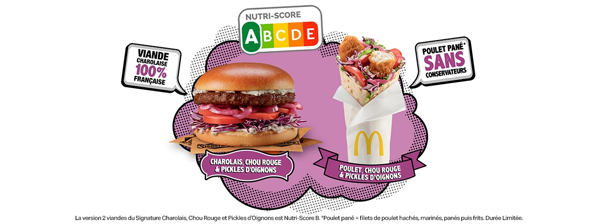 Entre équilibre et plaisir, avec deux nouveaux sandwichs Nutri-Score A, la carte  McDo s'élargit pour une durée limitée ! | McDonald's France