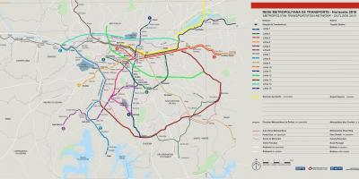 Mapa sare garraio São Paulo