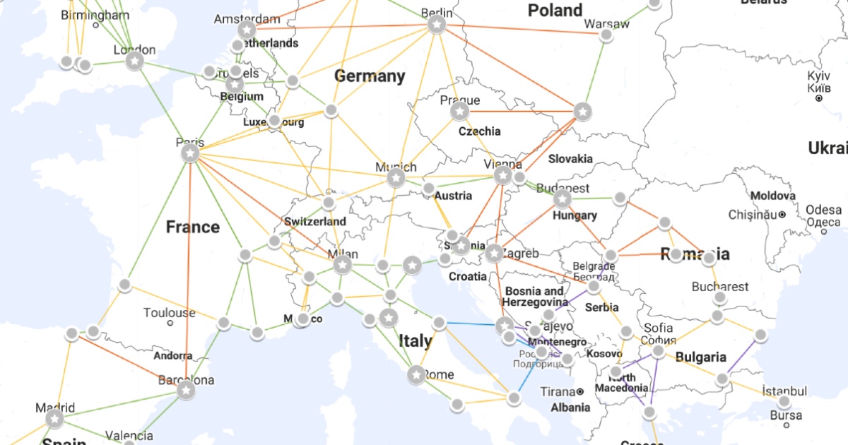 Eurail Map - Eurail Planner