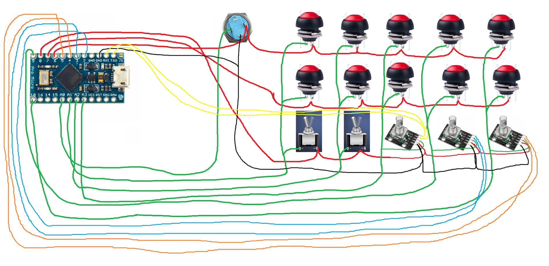 Button Box (Pro Micro) Wiring Project Guidance Arduino, 48% OFF