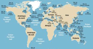 Carte des Mers et Océans