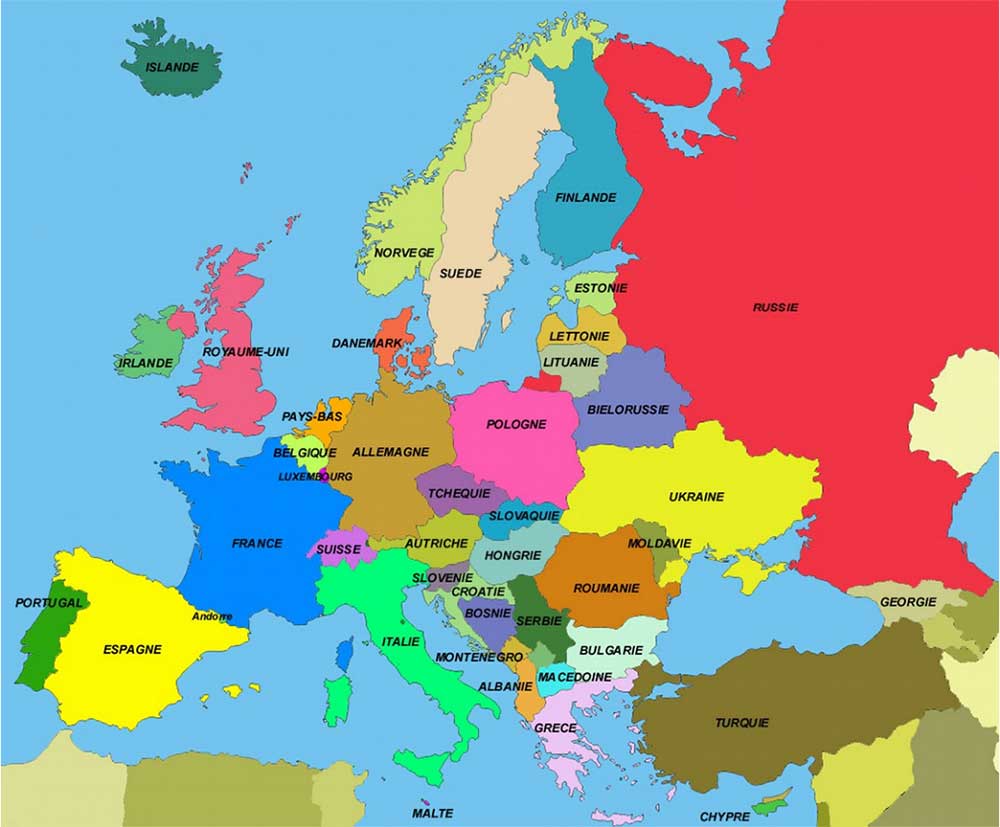 Carte de l'Europe