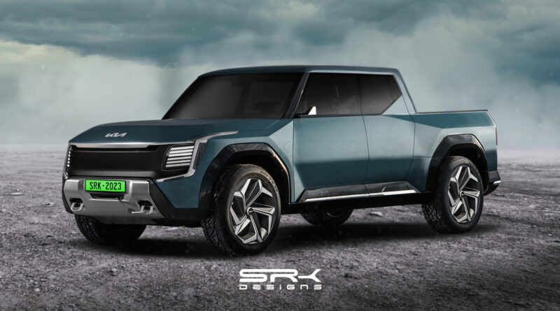 An artist's render of Kia's ute. Image credit: SRK Designs