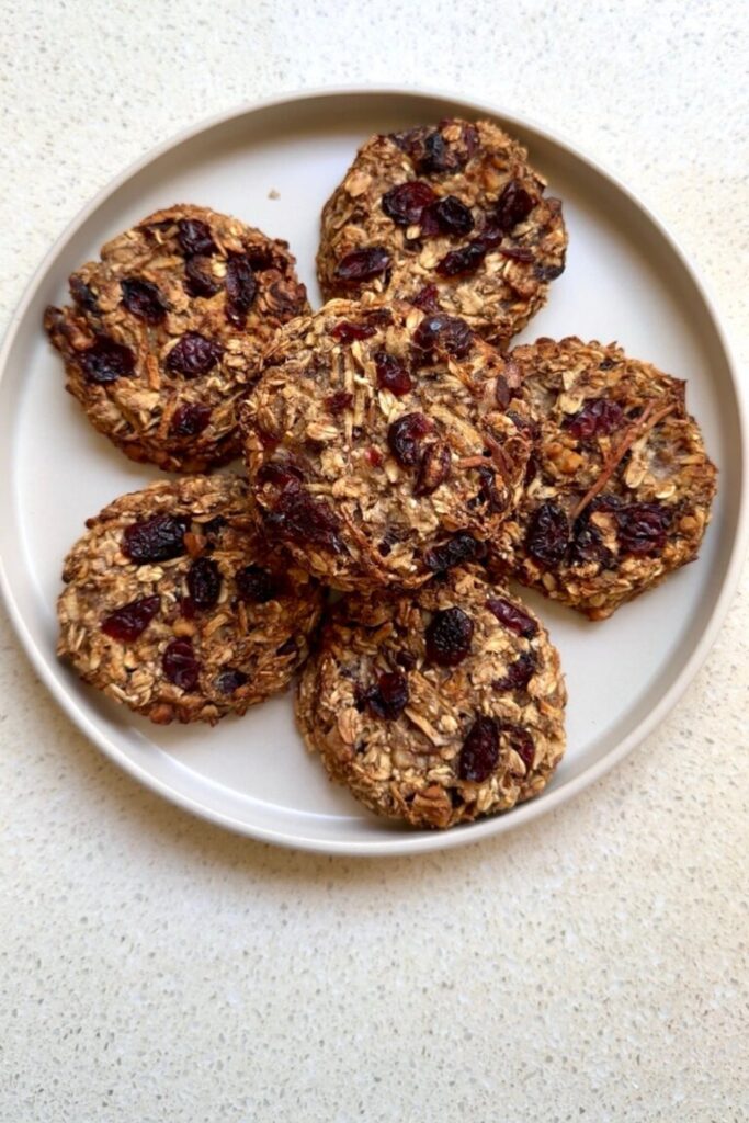 Cranberry walnut oat cookies